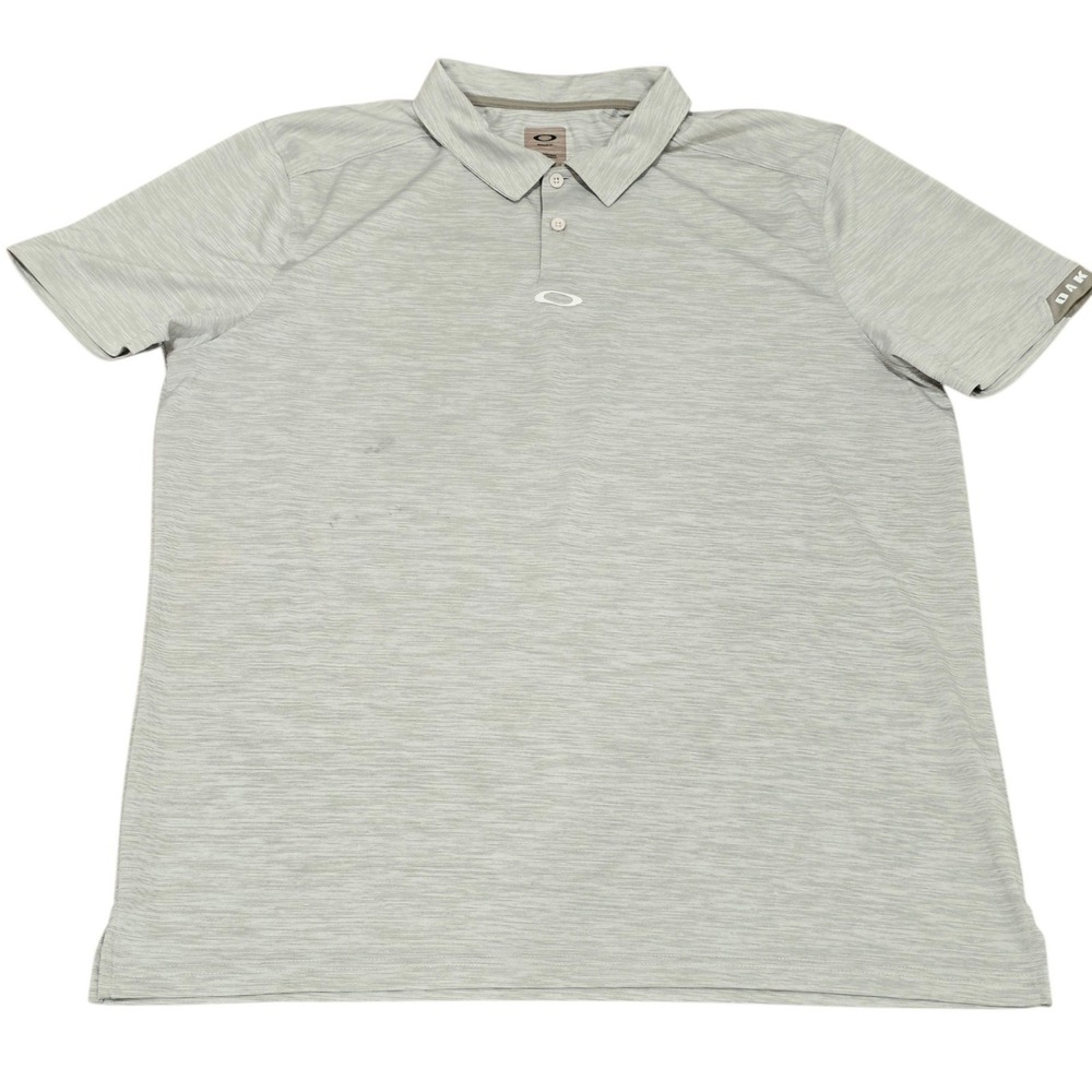 Oakley Golf Polo Mens 2XL Beige Heather Regular Fit Performance Shirt XXL
